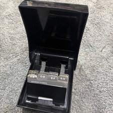 Vtg ROLODEX BC-102 Black Plastic Business Card File Organizer w Lid Dividers