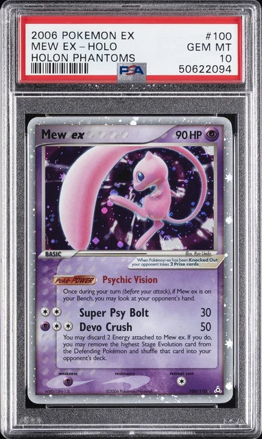 2006 POKEMON EX HOLON PHANTOMS #100 MEW EX-HOLO PSA 10