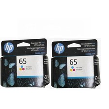 HP 65 Color Ink Cartridge 65 N9K01AN NEW GENUINE- NEW SEALED-2pk