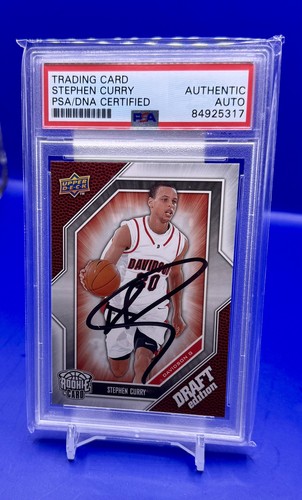 Stephen Curry 2009-10 Upper Deck Draft Edition  #34 Psa/Dna Authentic Auto