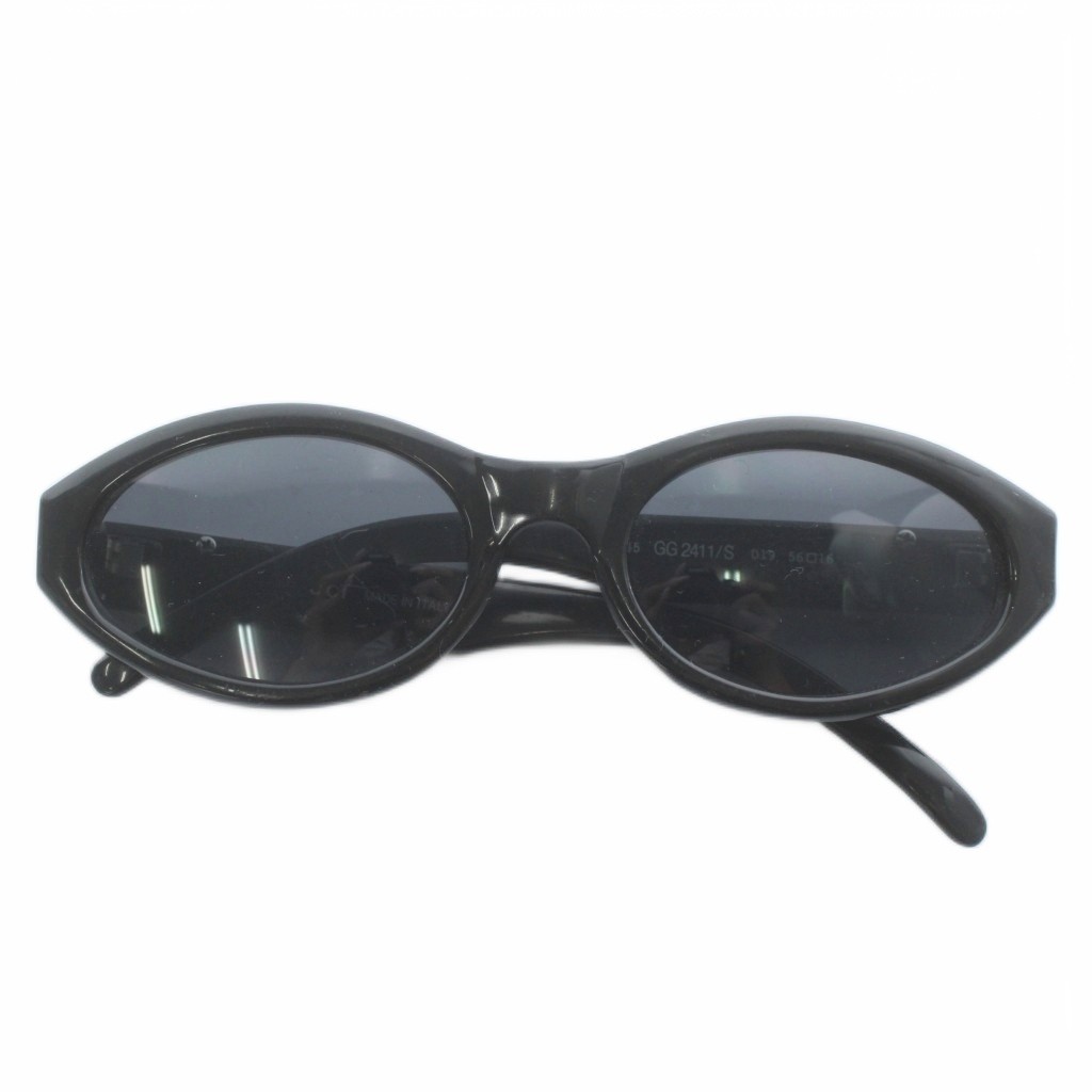 GUCCI Glasses Sunglasses Self frame Colored Lenses Oval Logo 56 16 Black GG2411