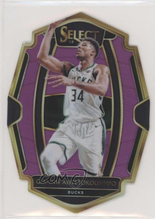 2018-19 Panini Select Premier Level Purple Prizm 38/99 Giannis Antetokounmpo 2h4
