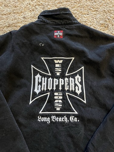Cappotto vintage anni 90 Jesse James West Coast Choppers coperta lavoro taglia XXL - Foto 8 di 11