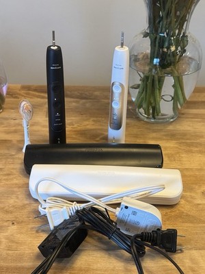 Philips Sonicare HX7511 Electric Toothbrush Set Dual Handles + Heads Charger