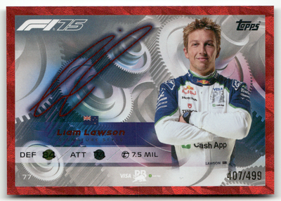 Topps F1 Turbo Attax 2025 Formel 1 77 Liam Lawson Signature Style