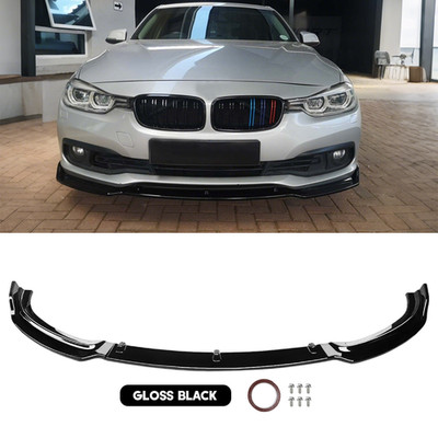 For BMW F30 F31 320i 328i Base 16-18 Front Bumper Lip Spoiler Gloss Black style