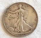 1945-S Walking Liberty Silver Half Dollar 90% 50c