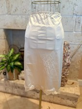 Vintage Wonder Maid Ivory Slip Skirt Lace Hem Nylon USA Union Made L