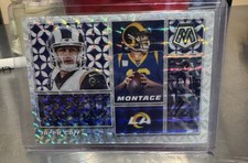 2020 Panini White Prizm /25 Jared Goff MONTAGE Detroit Lions  NUMBERED 1/25