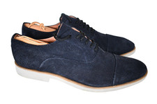 BACCO BUCCI DAVOR Navy Suede Perforated Cap T...