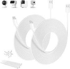 2 Pack 20FT USB-A to USB-C Power Cord for Blink Mini 2 Security Cameras