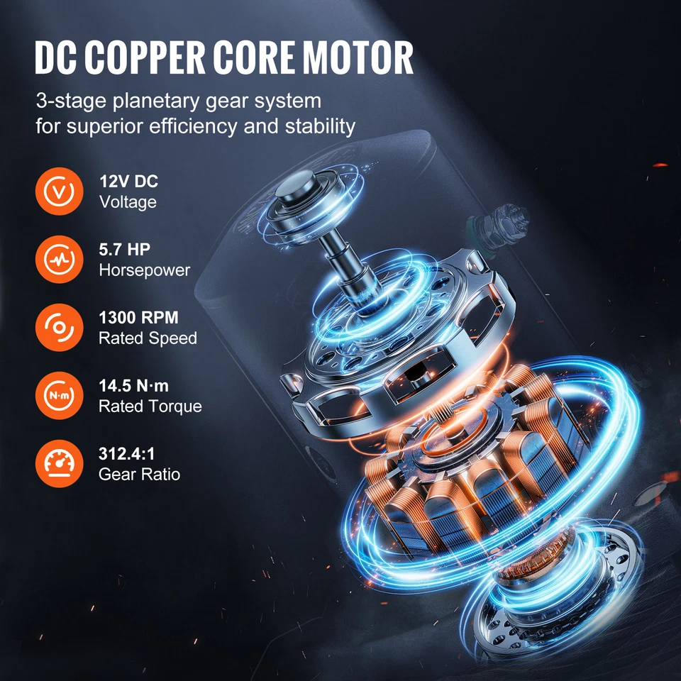 18000Ibs Electric Winch 12V 75Feet Steel Rope 4WD ATV UTV Winch Towing Truck - Image 3 of 4