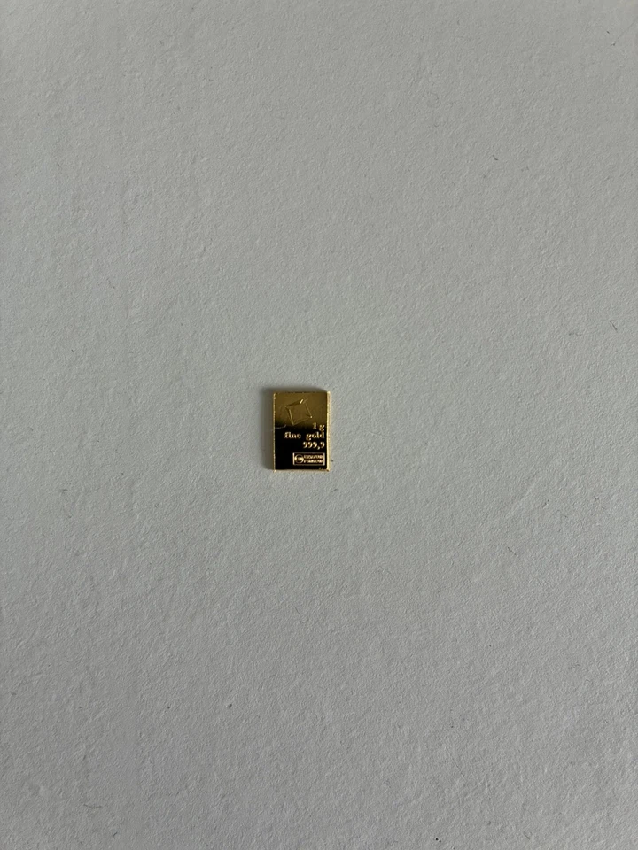 1 gram fine gold bar 999.9 - Image 1 of 1