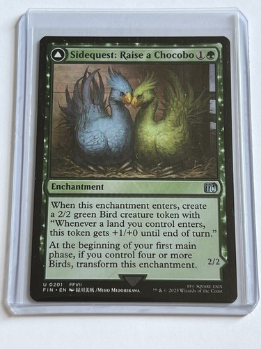 Black Chocobo / Raise a Chocobo 201 MTG Final Fantasy 2025 come nuovo - 9.0 + non foil - Foto 2 di 14