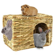 Extra Large Grass House for Rabbit, Foldable & Comfortable - Small Animal Hut...