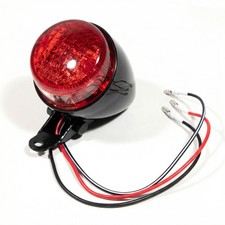 Mini Rücklicht Custom 12V Schwarz Rot Universal Retro Chopper Bobber Harley ECE