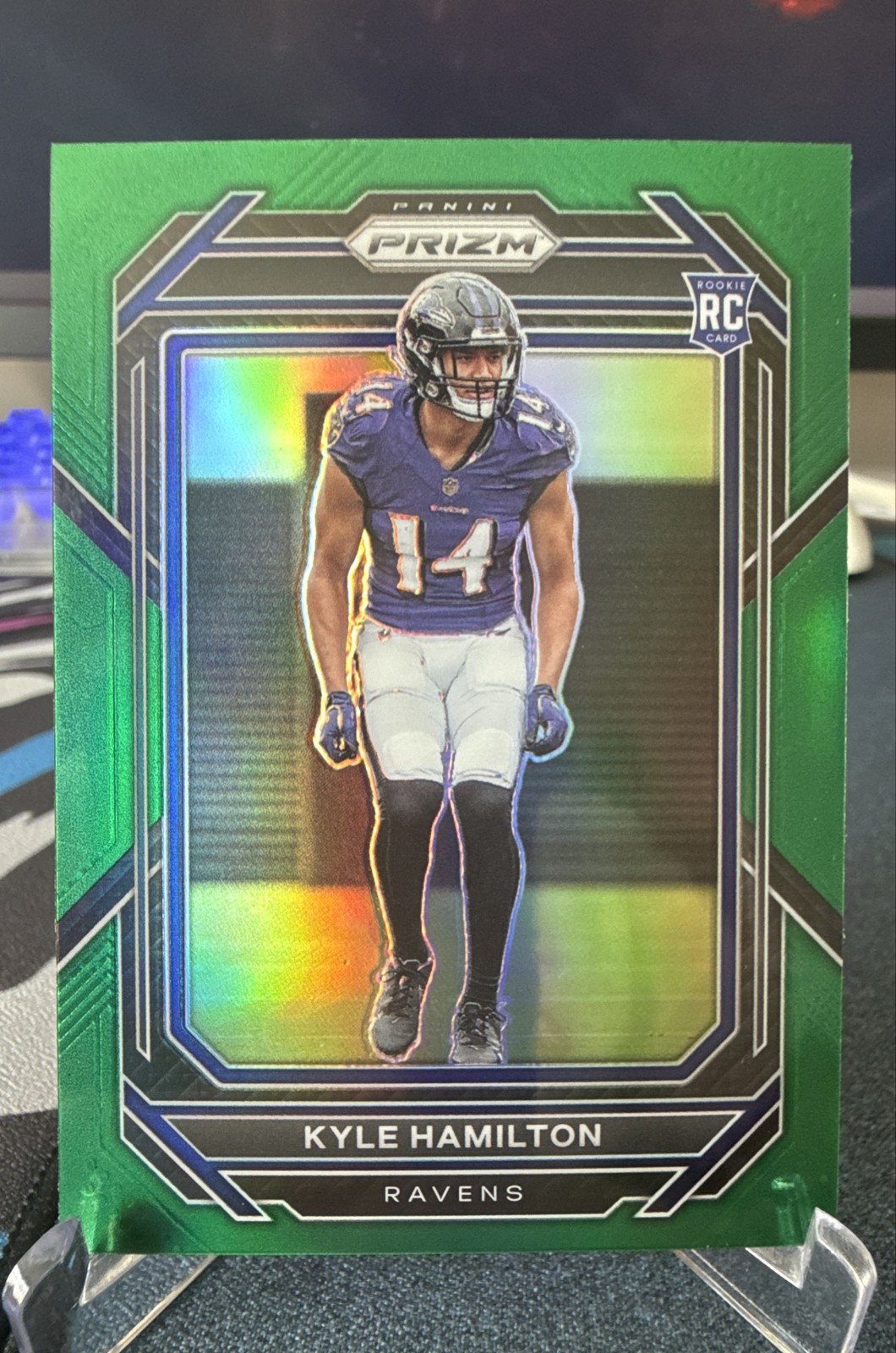 2022 Panini Prizm - Rookies Kyle Hamilton #342 Green Prizm (RC)