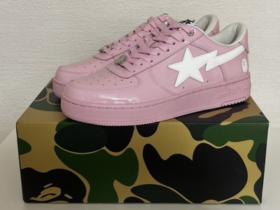 Authentic A Bathing Ape Bape Bape Sta #2 Men s US 10 Pink New Bapesta Sneakers
