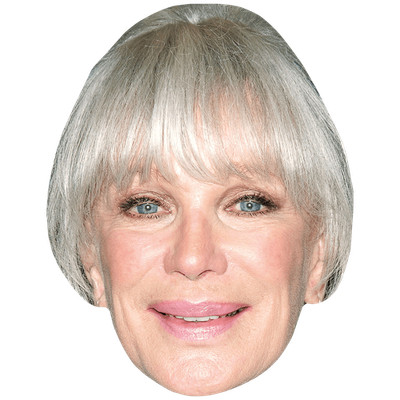 Linda Evans (Hair Up) Celebrity Mask, Flat Card Face, Fancy Dress Mask