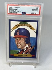 1986 Donruss Diamond Kings #17 Bob Boone California Angels PSA 10 GEM MT POP 17