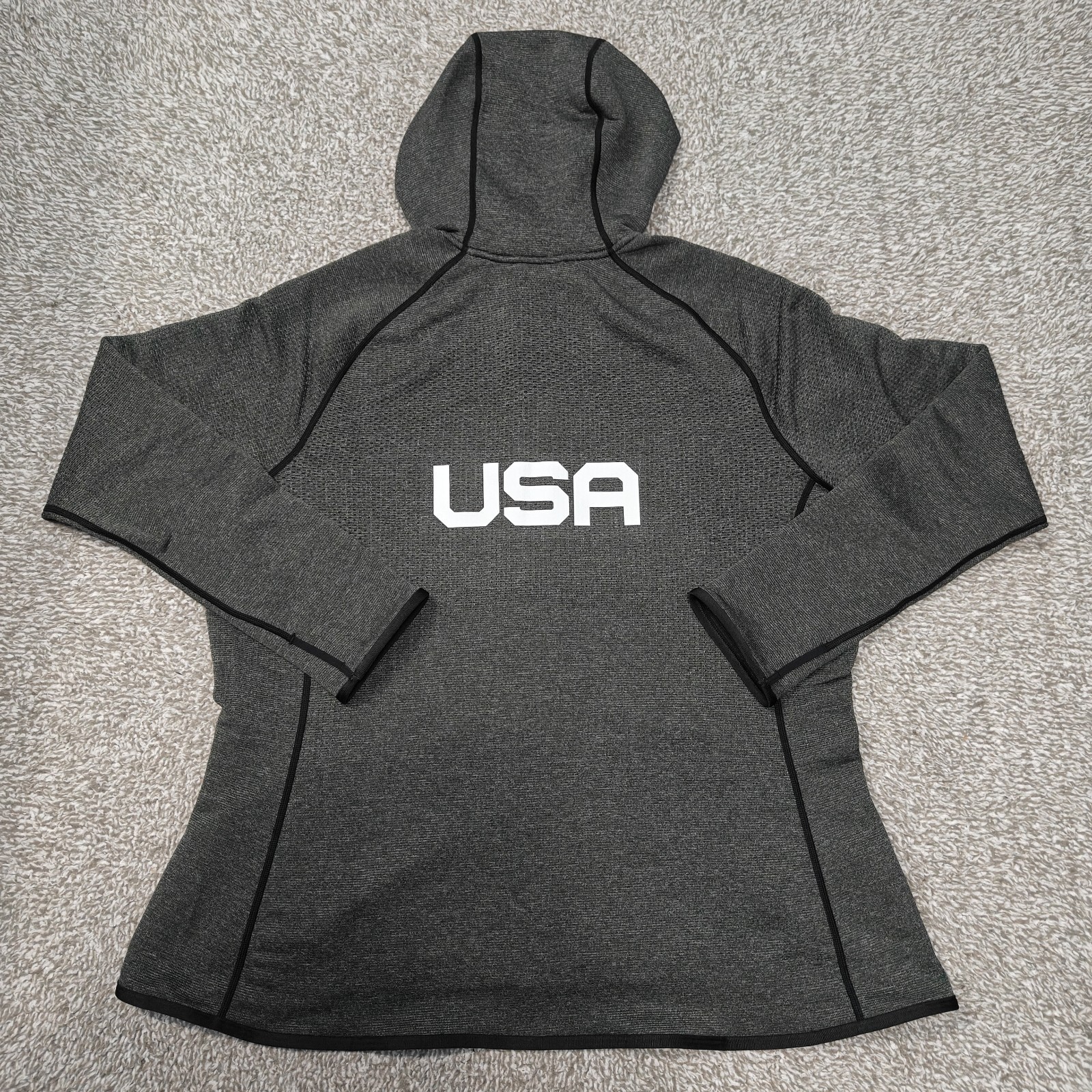 Nike Size 2XL Women Tech Fleece USA Zip Hoodie Jacket Gray Pro Elite CT4042-001