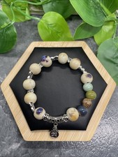Handmade Ceramic Bead Beaded Stackable 6 Plus Stretch Bracelet New B229