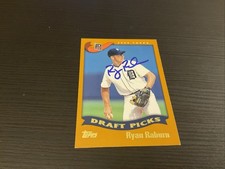 RYAN RABURN 2002 TOPPS ROOKIE RC AUTOGRAPHED SIGNED AUTO BASEBALL CARD 692 . rookie card picture