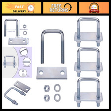 4 Pcs Leaf Spring Clamp Kit - Fits 2.5" Wide Springs, Stabilizes & Locks Togethe