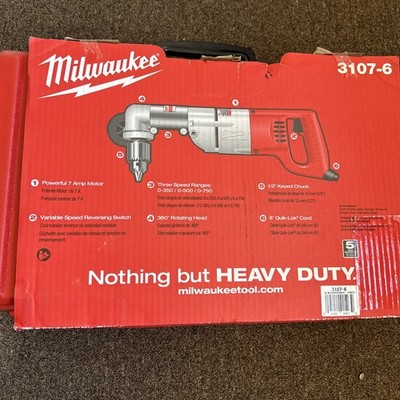Milwaukee 3107-6 1/2in D-Handle Right Angle Drill Kit