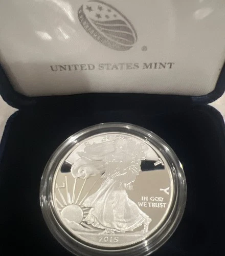 2015 W American Eagle One Ounce SILVER PROOF West Point Coin 1 Oz Box & COA