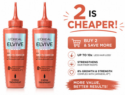 Set Loreal Elseve Growth Booster Scalp Serum Anti-Hair Fall StimulateGrowthRoots