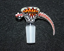 14mm WOWZA Glass Slide Bowl w/built-in screen Tobacco Glass Slide Bowl