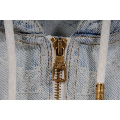 Louis Vuitton X NBA mens zip through denim jacket L | eBay