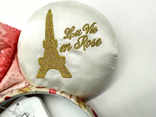 Disney Parks Epcot France World Showcase Minnie Ears Headband Paris 2024 Rose - Afbeelding 6 van 8