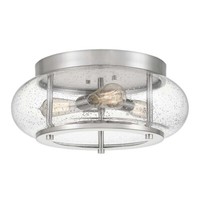 Deckenleuchte Lampe Metall Glas Wohnzimmerleuchte D 40,6 Cm 3 Flammig Nickel