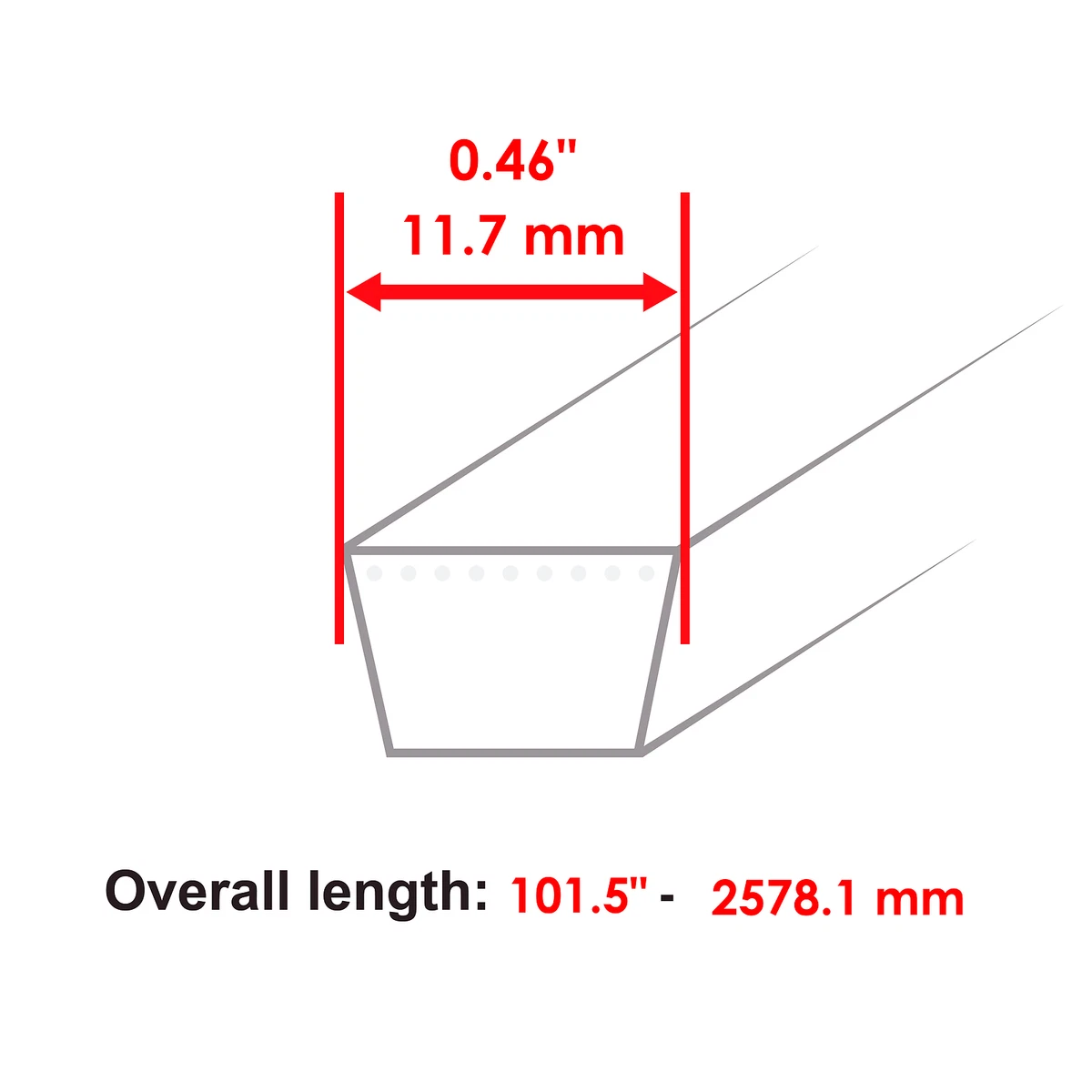 Deck Belt for Husqvarna YTH23V42 YTH18542 598559101 532429636 1 2