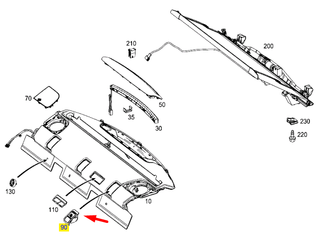 MERCEDES-BENZ C-KLASSE W205 Kindersitz-Sicherheitsabdeckung A20586800399051
