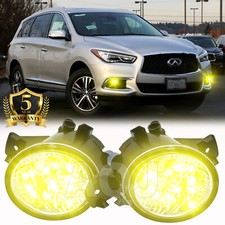 For 2004-2015 Nissan Sentra 2008-2016 Rogue Pair Clear Lens yellow Fog Lights