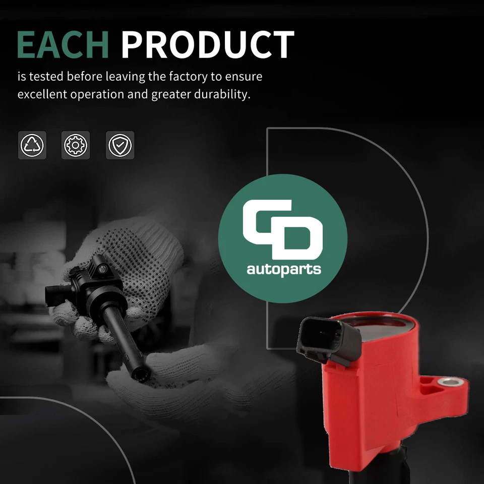 Bobina de encendido de energía FD503 + bujía para Ford F150 F250 F550 Lincoln Mercury Foto 4 de 4