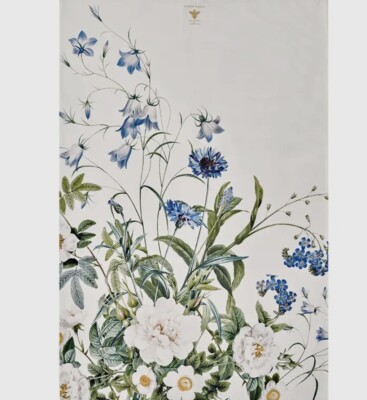 Koustrup & Co Blue  Flower garden Organic Cotton Tea Towel