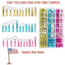 Heat Shrink Wire Connectors Electrical Ring Fork Spade Crimp Terminals 120/270x