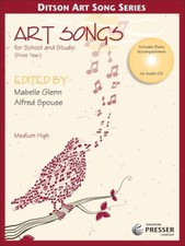 ART SONGS FOR SCHOOL AND STUDIO MEDIUM VOICE WITH PIANO ACCOMPANIMENT BOOK/CD