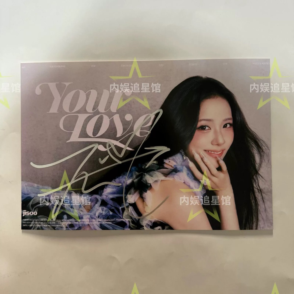 BLACKPINK ジス　Jisoo 直筆　サイン入り カード BLACKPINK Kim Jisoo Autograph Photos Fidelity Signature 6