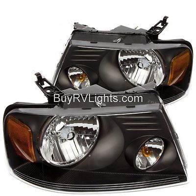 MONACO LA PALMA 2006 2007 2008 2009 BLACK HEADLIGHTS HEAD LIGHTS PAIR RV