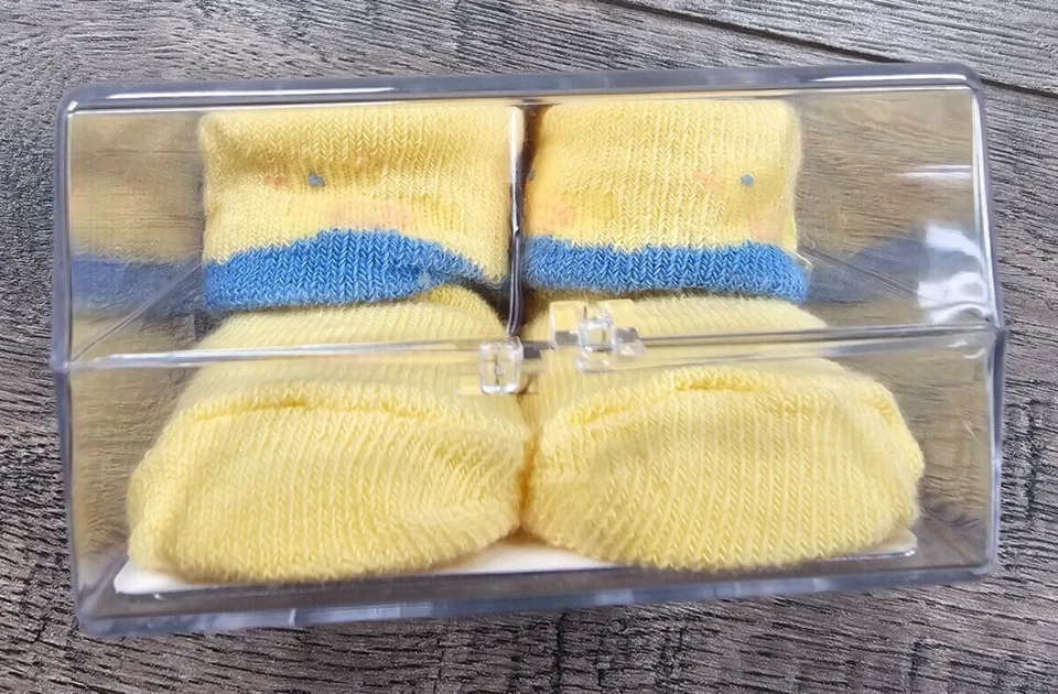 Bebé Niña Niño Ropa Nuevo Vintage Carter's 0-3 Meses Pato Botines Foto 2 de 3