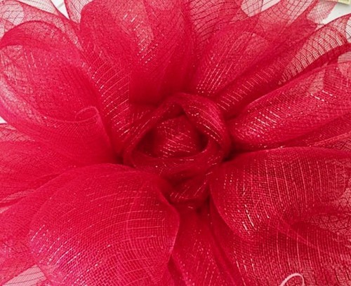 Lot of 5 Red Deco Mesh Floral Design Wrap 21" x 10 yd Solid Color - Picture 7 of 10