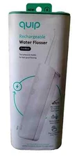 Quip Cordless Rechargeable 2 Pressure Modes Plastic Water Flosser, White