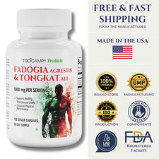 Fadogia Agrestis Tongkat Longjack Complex 1000mg by TODICAMP - 120 Capsules