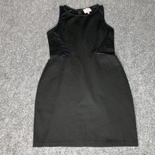 Parker Little Black Cocktail Dress Mesh Cut out High Neck Size XS
