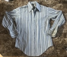 VTG Career Club Belgrave Square Shirt 70s Disco Long Sleeve Made in USA Sz S?